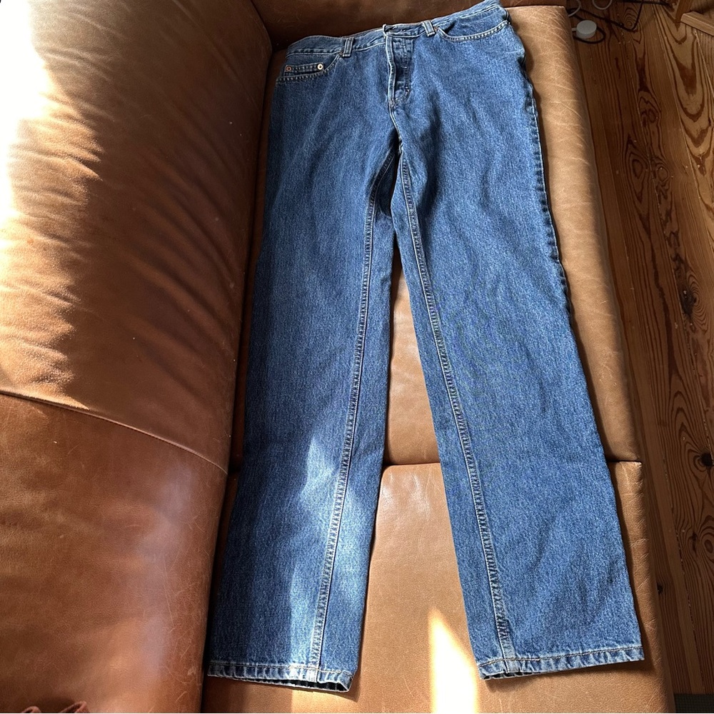 Vintage 100% cotton GAP Low Rise classic 90s 10 Long blue jeans denim womens USA